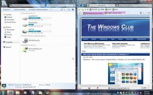 aerosnap 300x187 Aero Snap feature in Windows 7