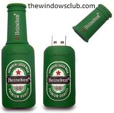 beer shaped usb Pen drives to intoxicate your Windows computer.