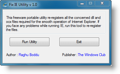 fixie Repair Internet Explorer with Fix IE Utility