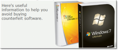 counterfeit windows counterfeitwindows 400x169 Is Your Microsoft Windows Software Genuine? Report Counterfeit Software here!