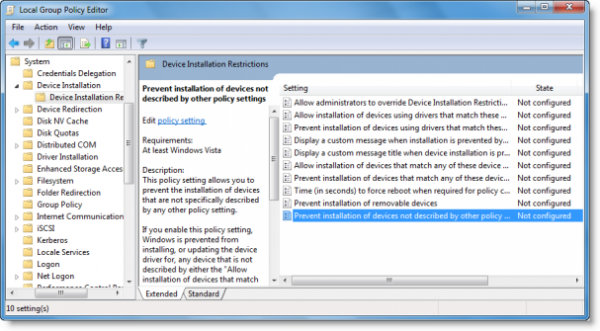gpedit-prevent-driver-installation gpedit prevent driver installation 600x331 Stop Windows 7 from installing Drivers automatically