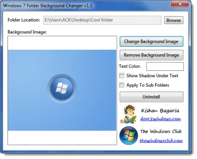 Windows Background Images on Change Folder Backgrounds With Windows 7 Folder Background Changer