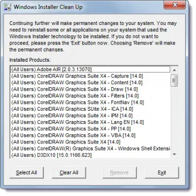 windows installer cleanup msicuu2 exe