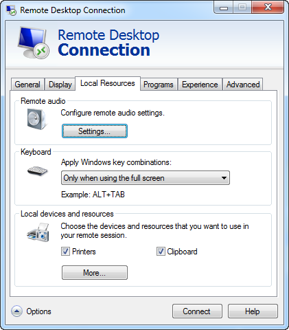 19 Oct 10 12 57 56 PM 19 Oct 10 12 57 56 PM How to use Devices and Resources in a Remote Desktop Session