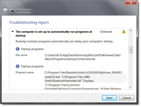 performance check 600x456 Fix: Windows 7 Libraries folder keeps opening or popping up at startup