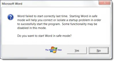 word safe mode 400x217 Fix: Microsoft Word has stopped working