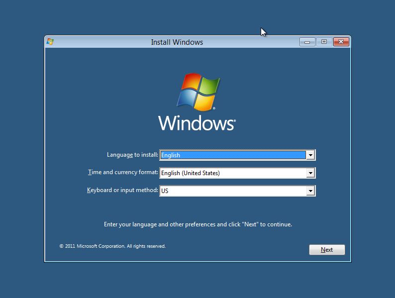 Install Windows 8 : screen Shot tutorial : step-2
