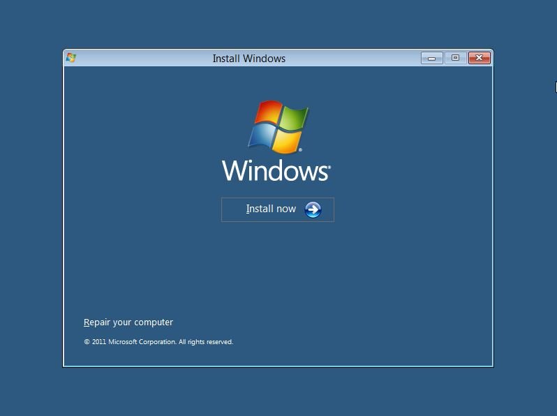 Install Windows 8 : Screen shot Tutorial step-3