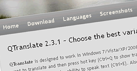 QTranslate 7 QTranslate: A free Translator Utility for Windows 7