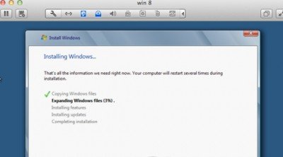 8 jendela di mac 2 400x222 Instal Windows 8 di Mac OS X menggunakan VMware Fusion