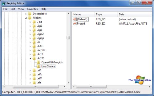 regedit progid Fix: Unable to Change Default Program Extension on Windows 7