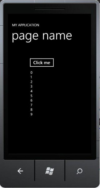 Output e1326993076555 Output e1326993076555 Developing Windows Phone Mango Apps, Part 7: for iterations