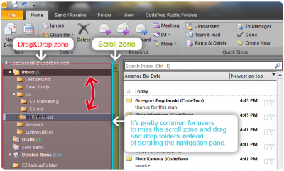 Outlook Scroll problem mdwd01 400x242 CodeTwo Move and Delete Watchdog: Prevent Accidental Data Loss from Outlook