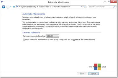 Maint 3 400x265 Run, Stop, Jadwal Pemeliharaan Otomatis pada Windows 8 FAQ