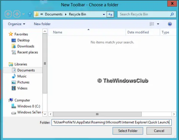 Tambahkan taskbar Pada Windows 8 2 Tambahkan Recycle Bin Untuk Taskbar Pada Windows 8