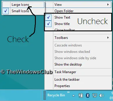Tambahkan taskbar Pada Windows 8 7 Tambahkan Recycle Bin Untuk Taskbar Pada Windows 8