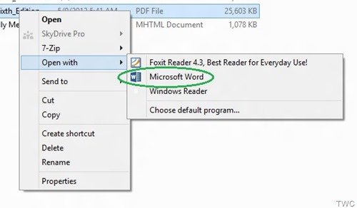OfficePDF1 thumb Microsoft Word 2013 allows editing PDF files!