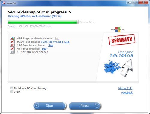 privazer done PrivaZer: Freeware Power packed Privacy Tool & Cleaner for Windows
