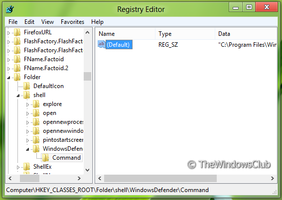 Windows Defender Folder 1 Windows Defender Folder 1 Add Scan With Windows Defender To Context Menu In Windows 8