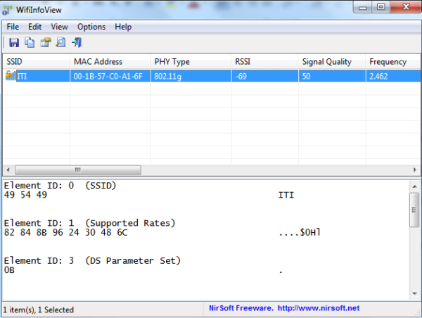WifiInfoView Upper and lower pane 600x452 WifIInfoView: Monitor and get detailed information on Wi Fi networks around you