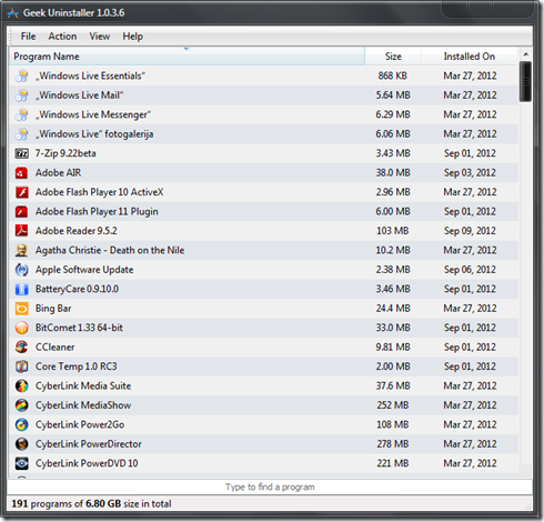 image thumb6 Geek Uninstaller &ndash; A portable all in one Uninstaller for Windows