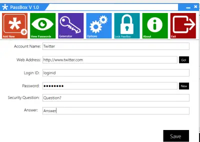 Add 400x284 PassBox : Free Password Manager & Generator for Windows 8 | 7