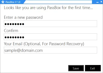 First 400x284 PassBox : Free Password Manager & Generator for Windows 8 | 7