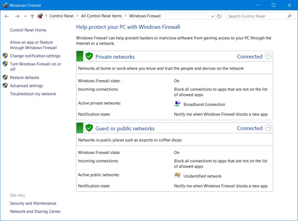 Configure Windows Firewall