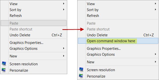 Open Command Prompt in Folder Using Windows Explorer