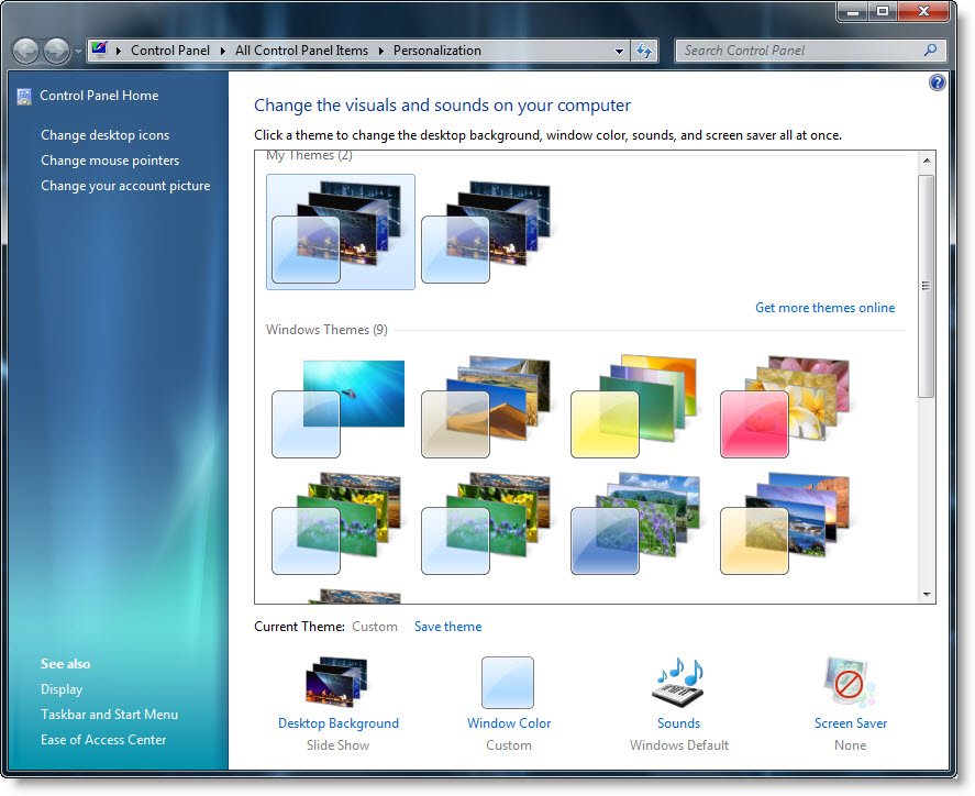 windows 7 themes download