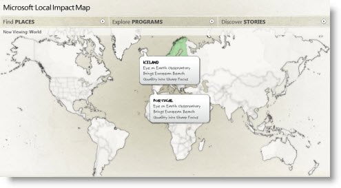 microsoft local impact map