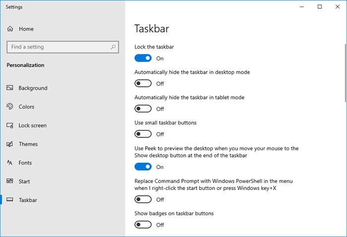 small taskbar icons