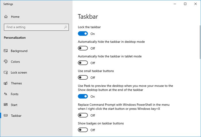 windows 10 taskbar height