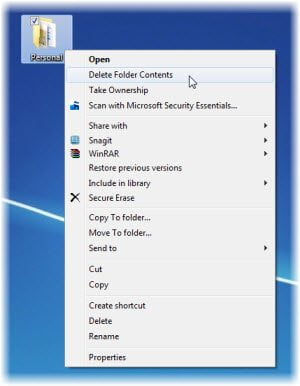 Add Empty Folder Contents to Context Menu in Windows 10