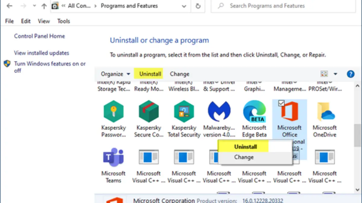 How To Uninstall Office 365 Or Microsoft Office In Windows 10