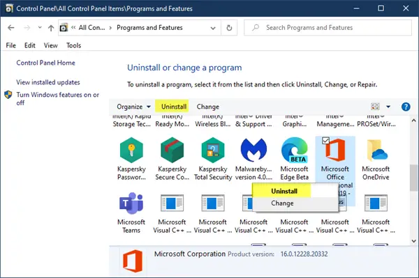 uninstall tool office 365