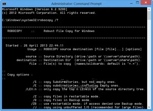 use robocopy to sync folders use robocopy to sync folders
