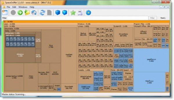 Find lost disk infinite amongst Space Sniffer that lets y'all empathize how folders in addition to files are structured on your disks Find lost disk infinite amongst Space Sniffer