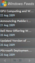 windows feeds gadget