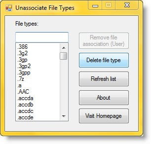 delete file type