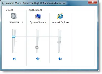 windows 7 volume mixer