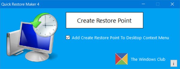 Quick Restore Maker screenshot