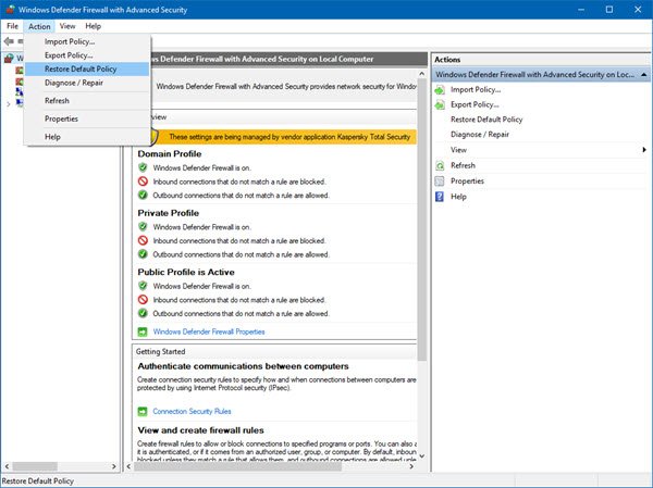 Windows Defender Firewall with Advanced Security