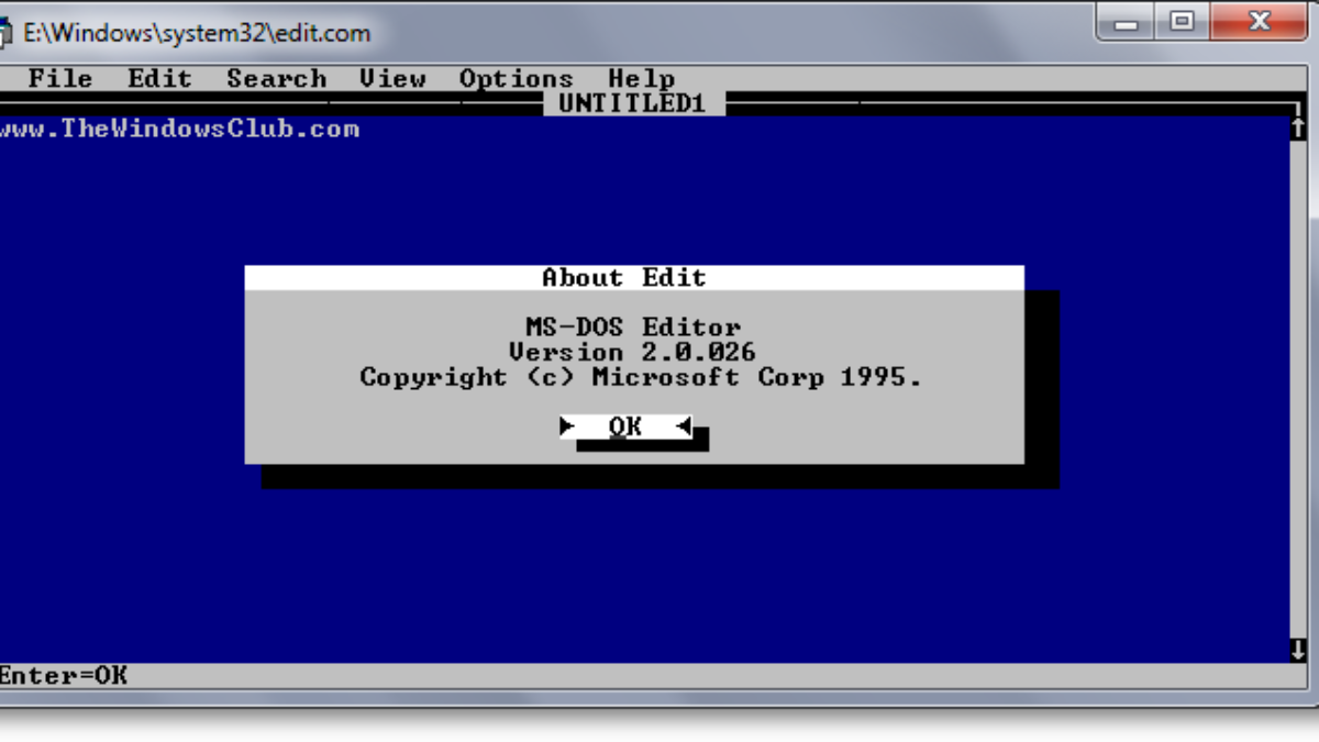 Ms Dos Editor The Hidden Text Editor In Windows Operating System