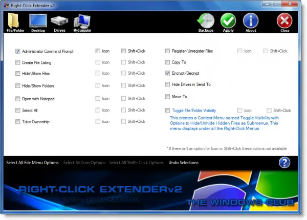 Right-Click Extender screenshot Right-Click Extender screenshot