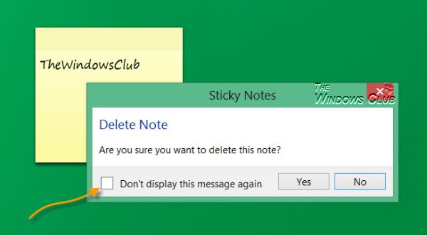 turn off simple sticky notes