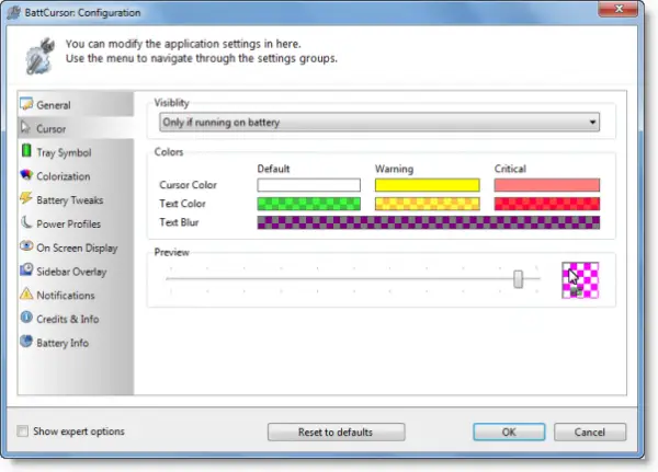 BattCursor Show your Battery state under Mouse Cursor - 64