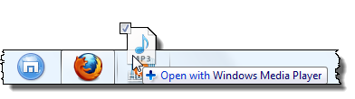 Open a file with Windows Taskbar icon  using drag and drop method - 7