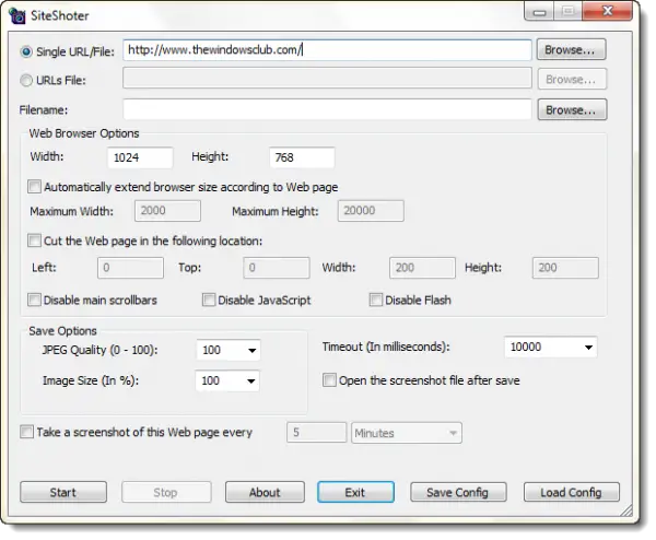 SiteShooter for Windows PC