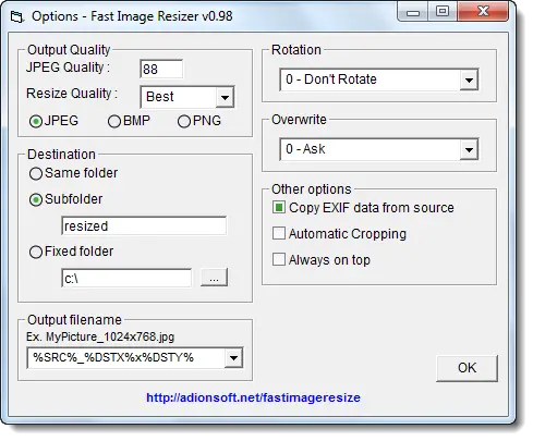 AdionSoft's Free Fast Image Resizer